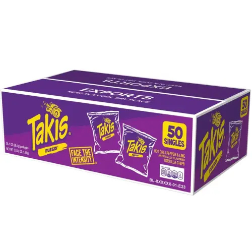 Takis Rolled Tortilla Chips, Fuego, 1 oz, 50-count | Costco