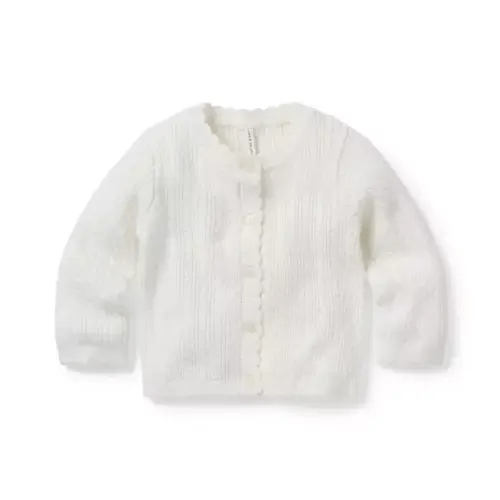 Baby Jet Ivory Baby Cable Knit Cardigan by Janie and Jack