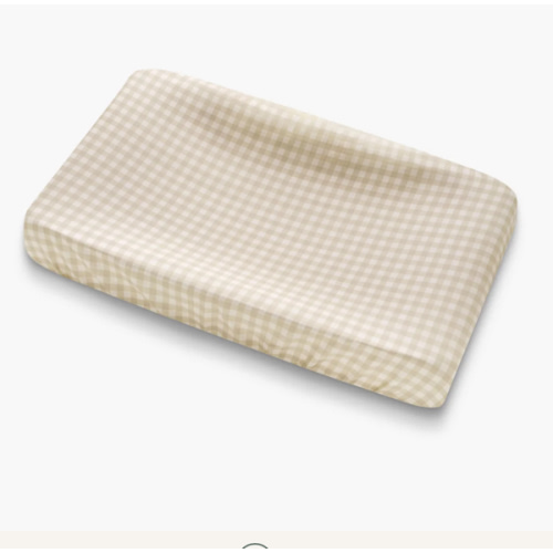 Picnic Gingham Changing Pad Cover - Beige