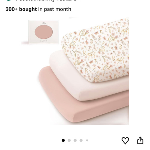 Konssy 3 Pack Stretchy Bassinet Sheets for Baby Girl Boy, Soft Breathable Baby Bassinet Mattress Sheets Fit for Hourglass Oval Cradle, Moses Basket Rectangle Mattress (Pink Spring)