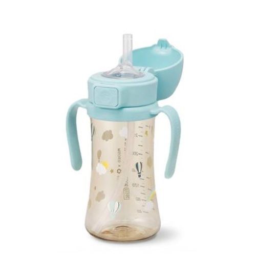 Grosmimi PPSU Straw Cup with Flip Top - 10oz (12 Months+) Stage 2 Straw Air Balloon 10oz