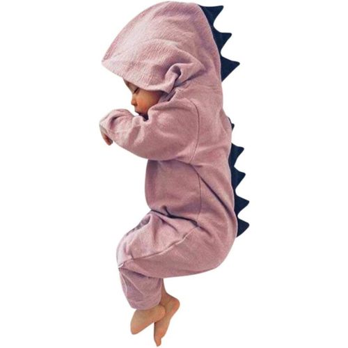Noubeau Interesting Infant Baby Kids Cartoon Dinosaur Hooded Romper Jumpsuit Layette Sets Clothes