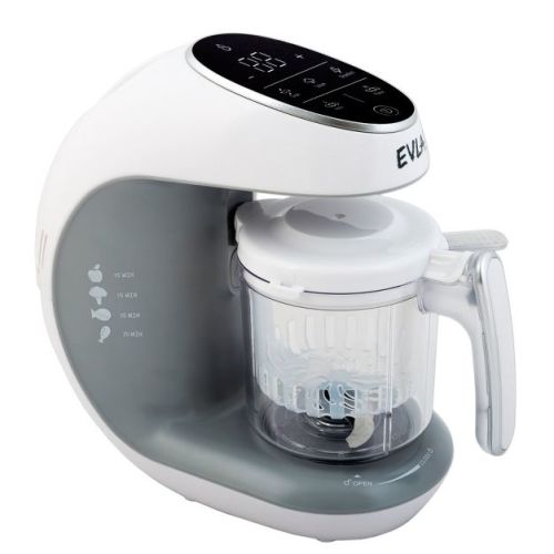 EVLA's Baby Food Maker, Food Processor with Reusable Food Pouches, White