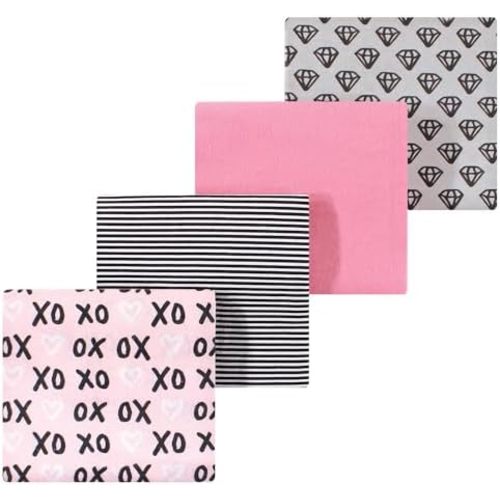 Luvable Friends Little Treasure Flannel Receiving Blankets 4pk