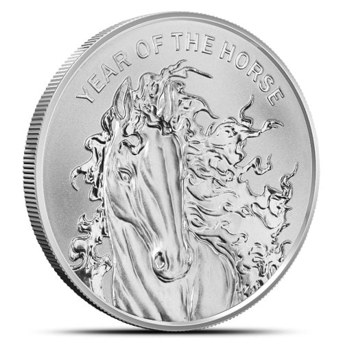 1 oz Sunshine Lunar Horse Silver Round (New)