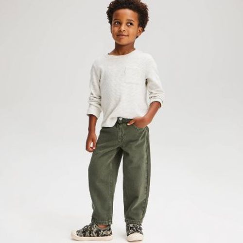 Toddler Boys' Loose Fit Snap Front Denim - Cat & Jack™ Green Wash 3T