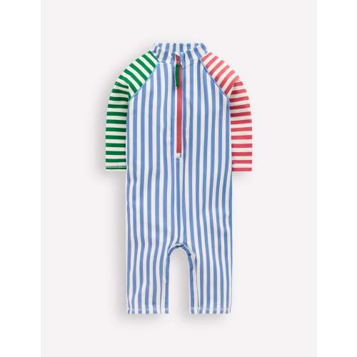 Boden Logo Sun Safe Surfsuit-Hotchpotch Stripe