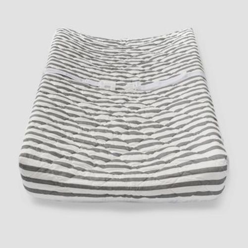 Layette by Monica + Andy Changing Pad Cover - Gray Stripes