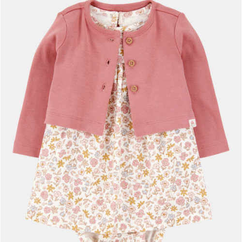 Baby 2-Piece Bodysuit Dress & Cardigan Set | Carter's