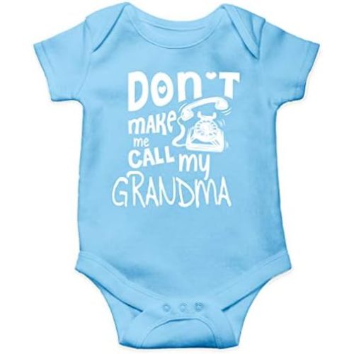 AW Fashions Don't Make Me Call My Grandma Baby Bodysuit Funny Family Newborn Outfit for Boys or Girls