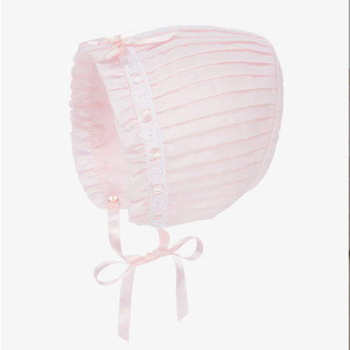 Sarah Louise - Baby Girls Pink Pleated Bonnet | Childrensalon