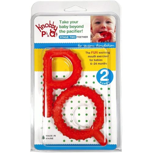 Knobby P's & Q's (Stage 2 Teether) - Red
