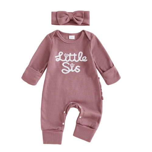 Karoyedx Newborn Baby Girl Rompers Baby Girl Floral Footed Romper 2-Pack Infant Long Sleeve One-Piece Newborn Clothing Outfits Purple Size,3-6 Months