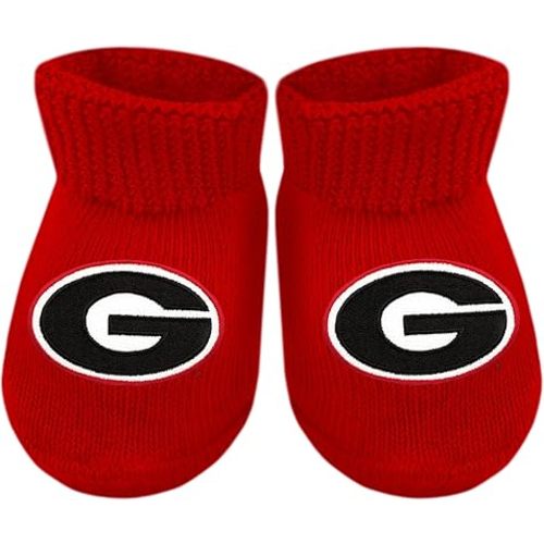 Creative Knitwear College Baby Bootie Sock - Team Logo, Multiple Colors, for Boys & Girls (Newborn - 6 Months)