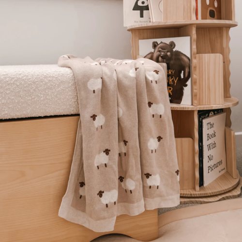 Sheep Knitted Blanket