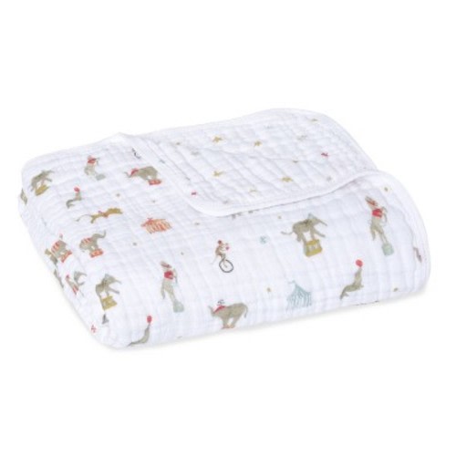 aden + anais essentials Cotton Muslin Baby Blanket - Elephant Circus