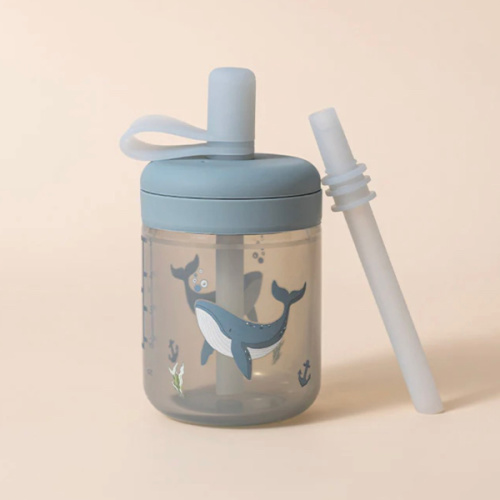 Silicone Training Cup with Straw