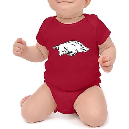 Little King NCAA Short Sleeve Romper-Big Logo 100% Cotton-Sizes 0-3M 6M 12M 18M
