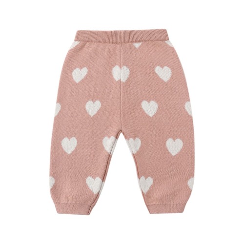 Heart Knit Organic Cotton Joggers, 6-12M- Only 2 left