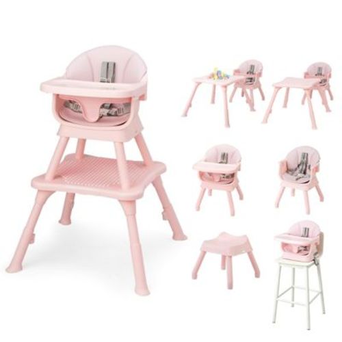 JOYMOR 7-in-1 Convertible Baby High Chair, multi-mode feeding booster & activity table . Foldable portable design