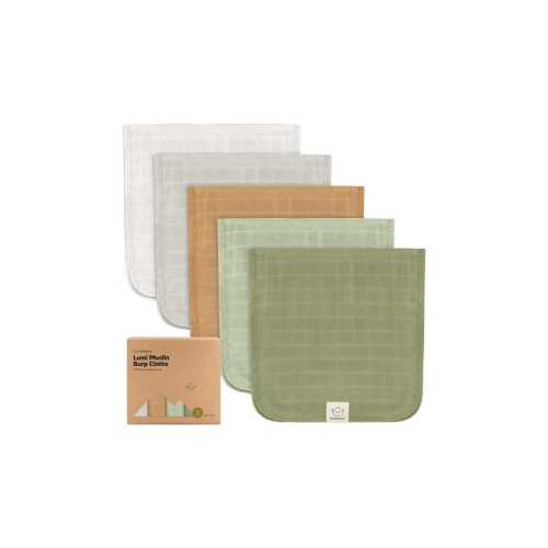 5-Pack Lumi Muslin Burp Cloths