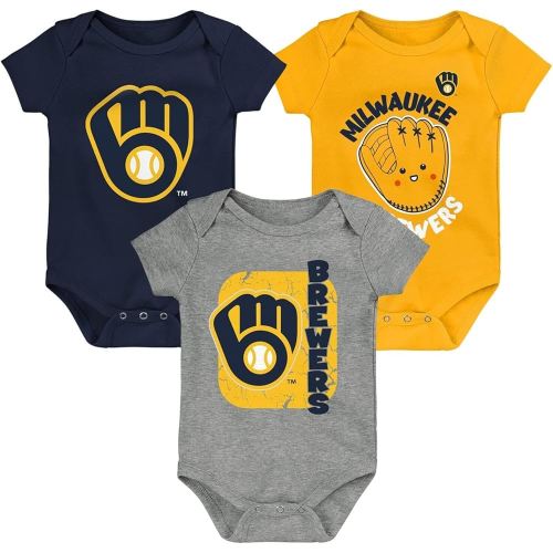 Outerstuff MLB Newborn & Infants 0-24 Months Change Up 3 Piece Onesie Creeper Romper Set