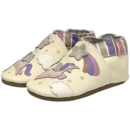 Robeez Baby Girls and Unisex Soft Soles Slip-Resistant Crib Shoes Slippers for Infant and Toddler, 0-24 Months