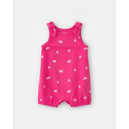 Baby Girl Floral Sleeveless Romper - Pink | Carter's