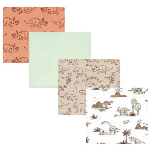 Hudson Baby Cotton Flannel Receiving Blankets, Dinosaur Adventures, One Size