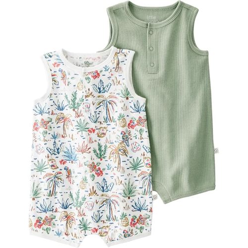 little planet by carter's unisex-baby Organic Cotton Gauze Shortall