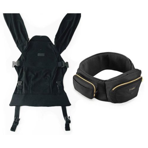 Tushbaby 2-in-1 Combo Carrier-Gold and Black-2pk