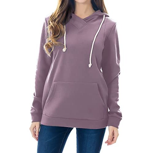 Smallshow Women's Fleece Maternity Nursing Sweatshirt Hoodie Kangaroo Pocket