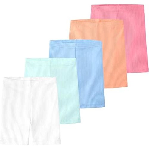 Garanimals Baby & Toddler Girl Biker Shorts - Machine-Washable Kid's Clothes - Size 0-6T - 5 Pack