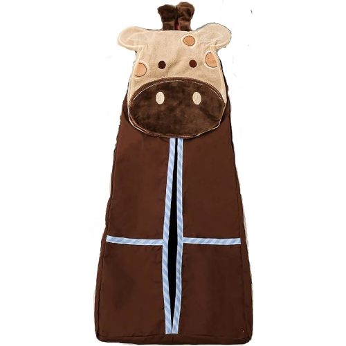Diaper Stacker Handmade Giraffe Baby Diaper Hanging Bag with 2 Pocket for Toys 1 Piece Brown (Giraffe Head)