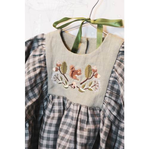 Cottagecore linen dress with embroidery, Easter Girls Linen Dress, Embroidered spring baby dress, Embroidered linen clothes for kids