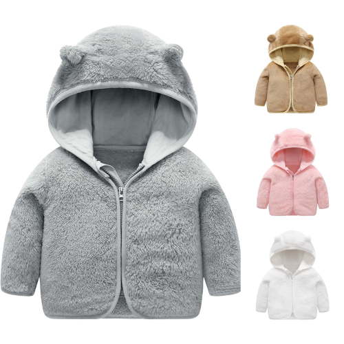 LIUYUNNN Toddler Boys Girls Windproof Hooded Coat Solid Jacket Kids Warm Outerwear Quilted Coats, Size 3-6 Months