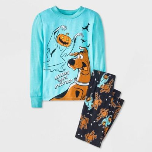 Toddler Scooby-Doo Halloween Long Sleeve Pajama Set 2pc - Turquoise 4T