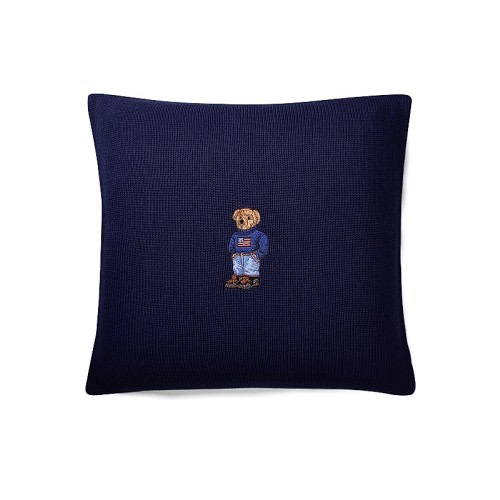 Ralph Lauren RL Flag Bear Knit Throw Pillow | Saks Fifth Avenue