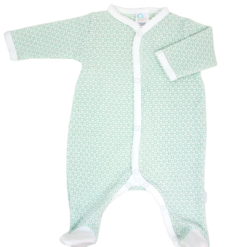 Paty Knit Footie with Pima Binding #219J 6 month
