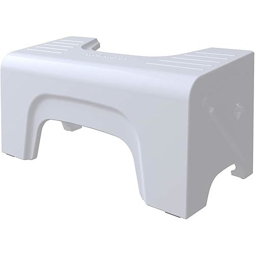 Squatty Potty Fold N Stow Compact Foldable Toilet Stool, White, 8", 1 lb