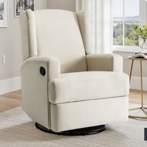 Swivel Wingback Glider Rocker Nursery Recliner Chair