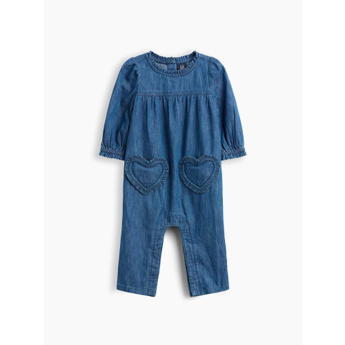 Baby Denim Heart One-Piece