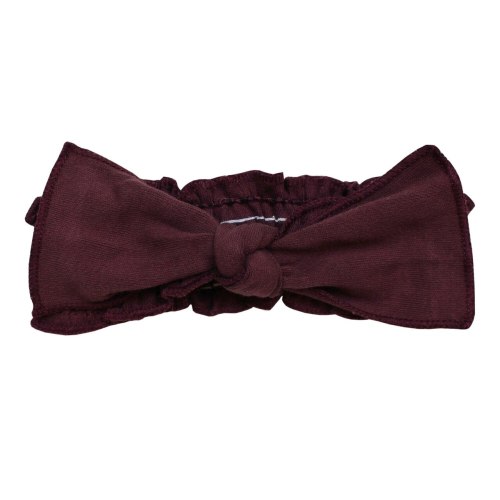 Eggplant | Organic Smocked Tie Headband – L'ovedbaby