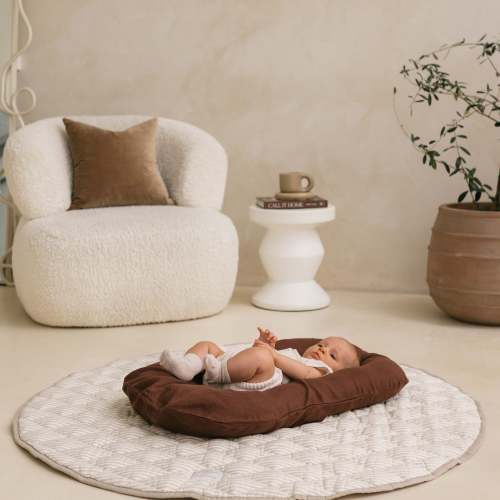 Baby Lounger + Linen Cover - Cocoa