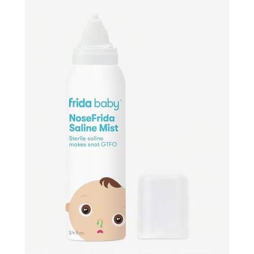 Frida Baby NoseFrida Saline Mist Spray, Baby Saline Nasal Spray Decongestant for Allergy Relief and Congestion Relief to Soften Nasal Passages, 3.4 fl.oz.