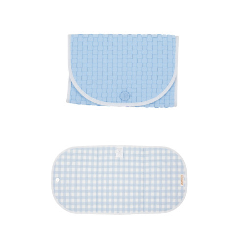 T.B.B.C. X Pluie Pret Changing Clutch- Buckhead Blue Gingham