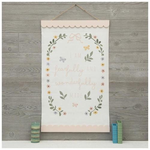 Psalm 139:14 Floral Tapestry Wall Decor