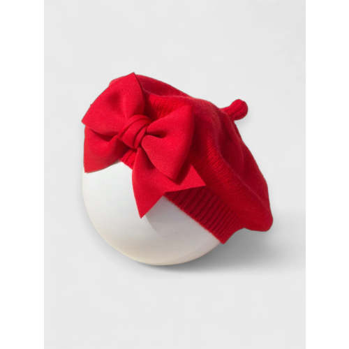 Baby Knitted Bow French Beret Hat