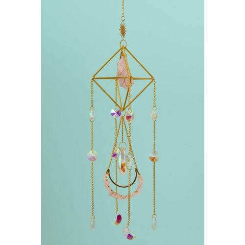 Celestial Rose Quartz Suncatcher