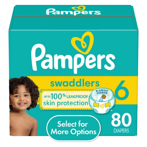 Pampers Swaddlers Baby Diapers Size 6, 80 Count (Select for More Options)
